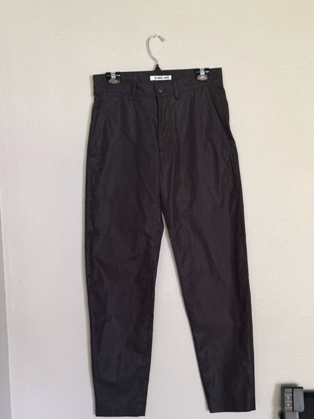 Dark Black Casual Tapered Pants
